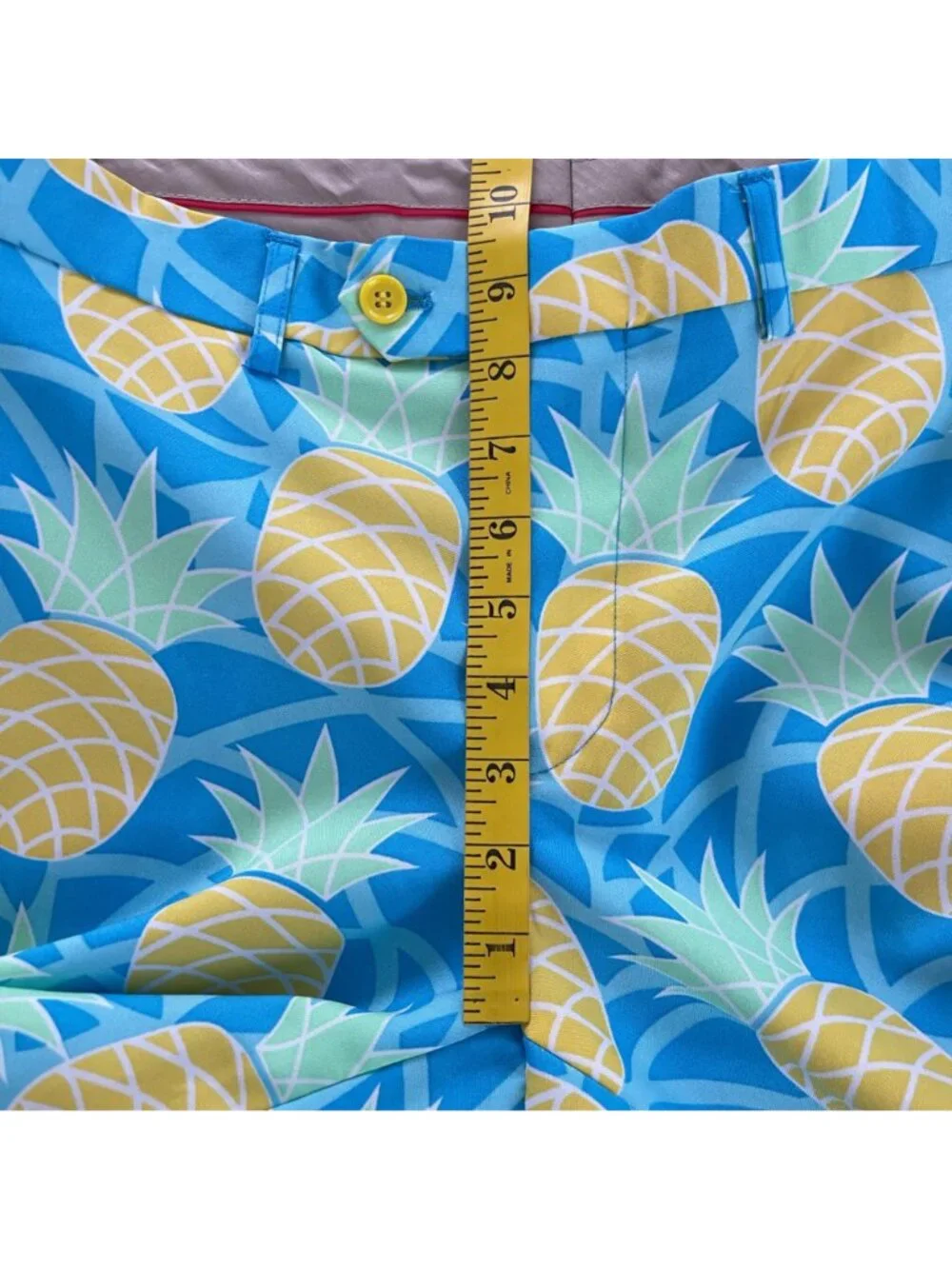 OppoSuits Mens Pineapple Print Suit Size 38 Shineapple Blue Novelty Tropical Set